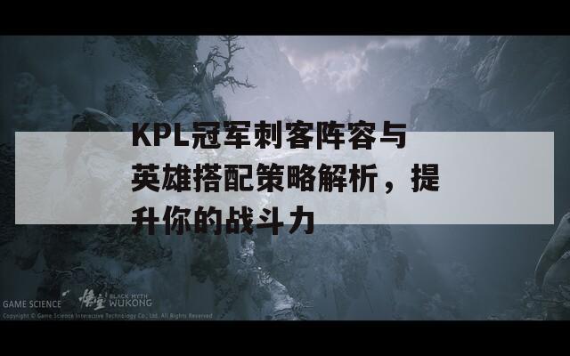 KPL冠军刺客阵容与英雄搭配策略解析，提升你的战斗力