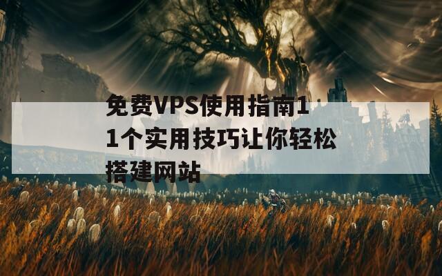 免费VPS使用指南11个实用技巧让你轻松搭建网站