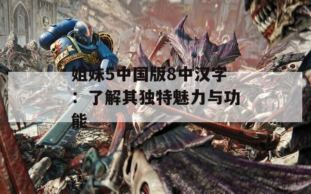 姐妹5中国版8中汉字：了解其独特魅力与功能
