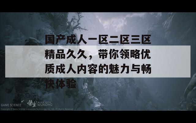 国产成人一区二区三区精品久久，带你领略优质成人内容的魅力与畅快体验