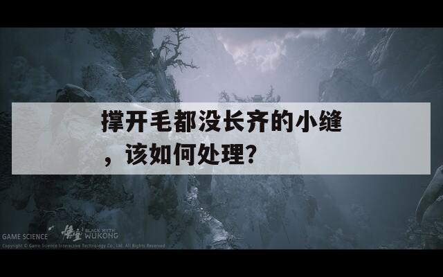 撑开毛都没长齐的小缝，该如何处理？