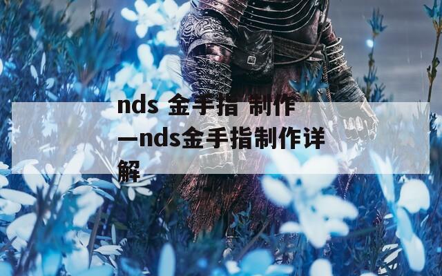 nds 金手指 制作—nds金手指制作详解