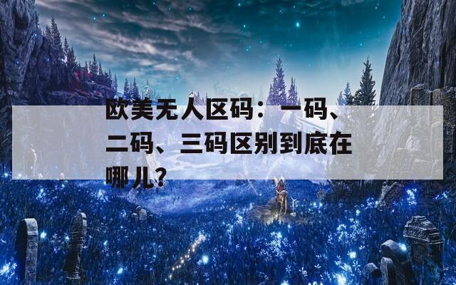 欧美无人区码：一码、二码、三码区别到底在哪儿？